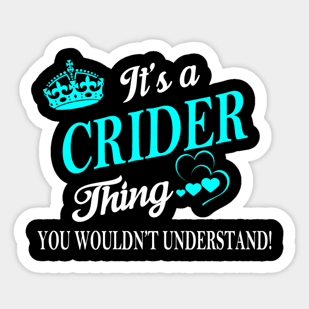 CRIDER Sticker by Esssy